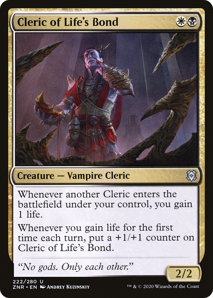 Cleric of Life's Bond (ZNR) #222 [EN/N] s/o