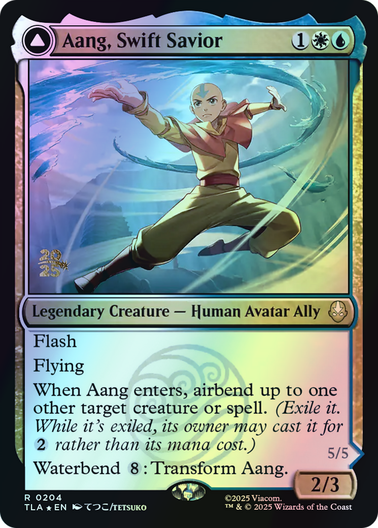 Aang, Swift Savior // Aang and La, Ocean's Fury (PTLA) #204s [EN/F]
