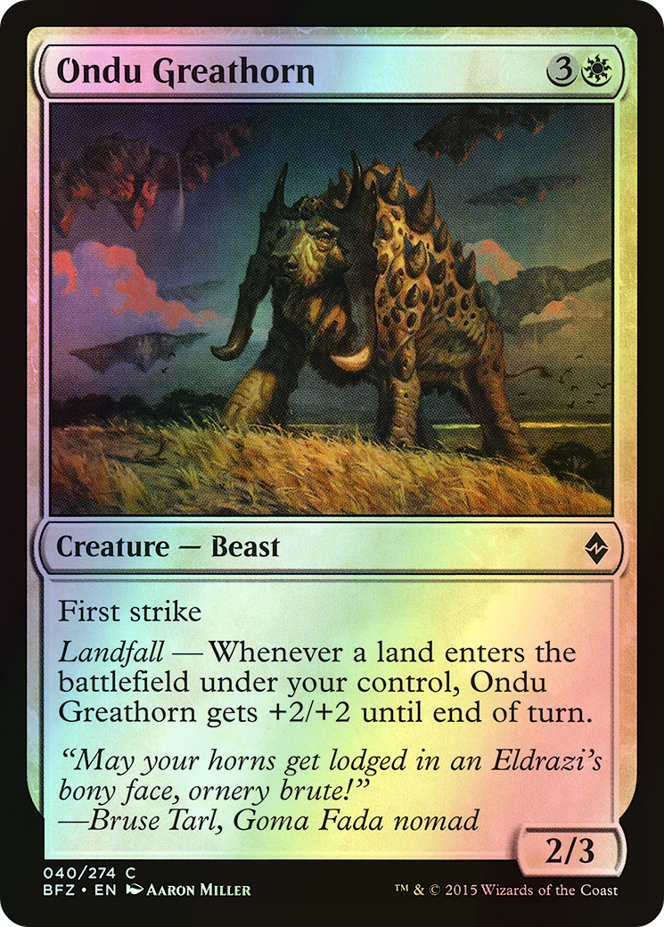 Ondu Greathorn (BFZ) #40 [EN/F]