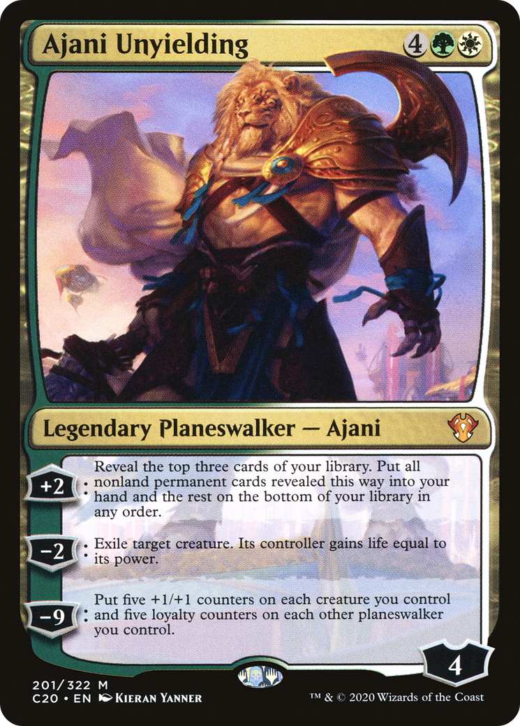 Ajani Unyielding (C20) #201 [EN/N] s/o
