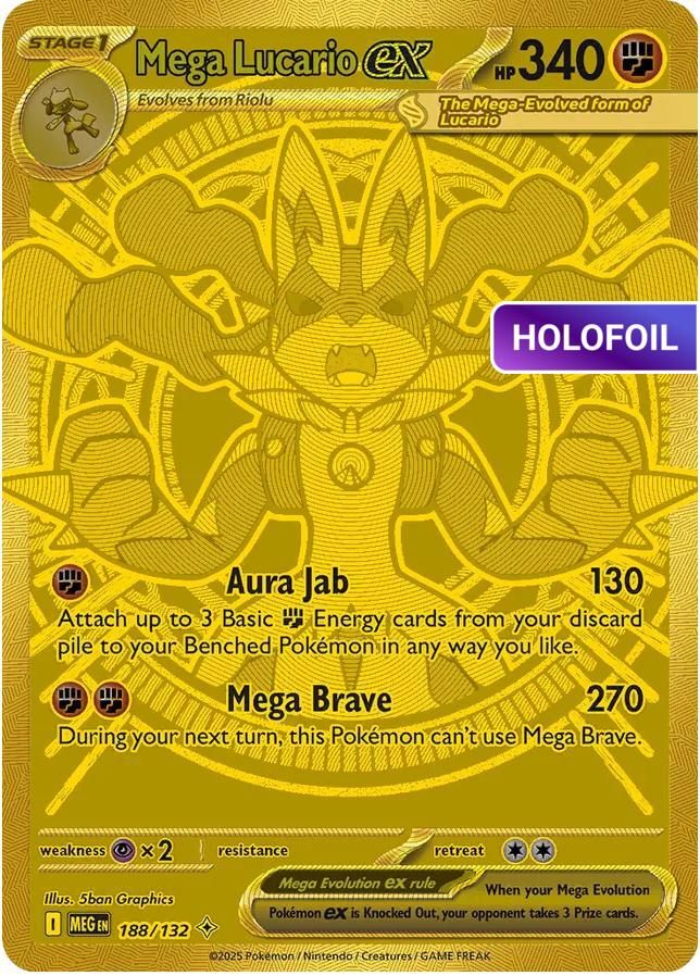 Mega Lucario ex - 188/132 (MEG) #188 [EN/H]