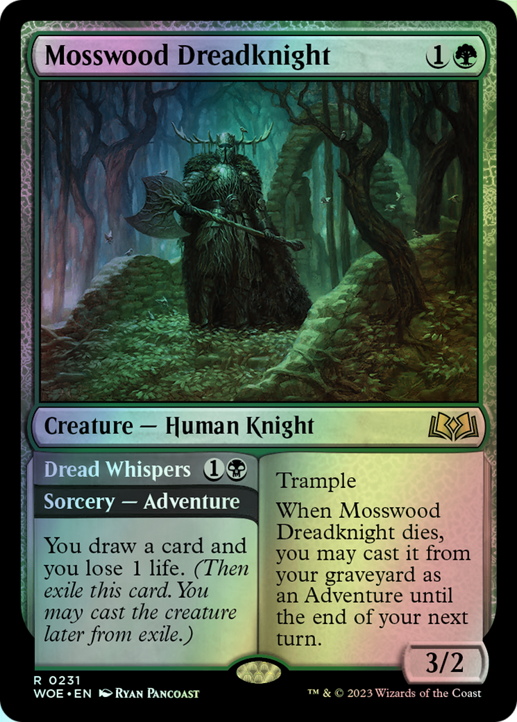 Mosswood Dreadknight // Dread Whispers (WOE) #231 [EN/F] s/o