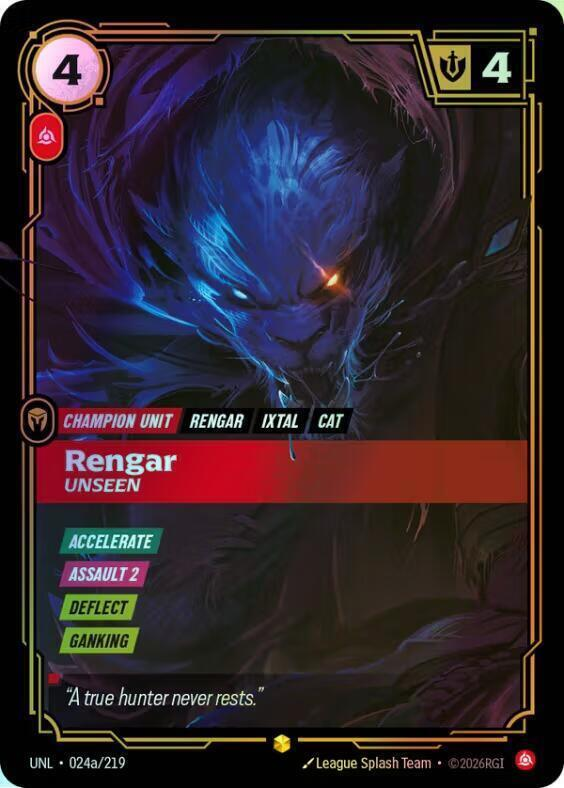 Rengar - Unseen (Alternate Art) (UNL) #024a [EN/F]