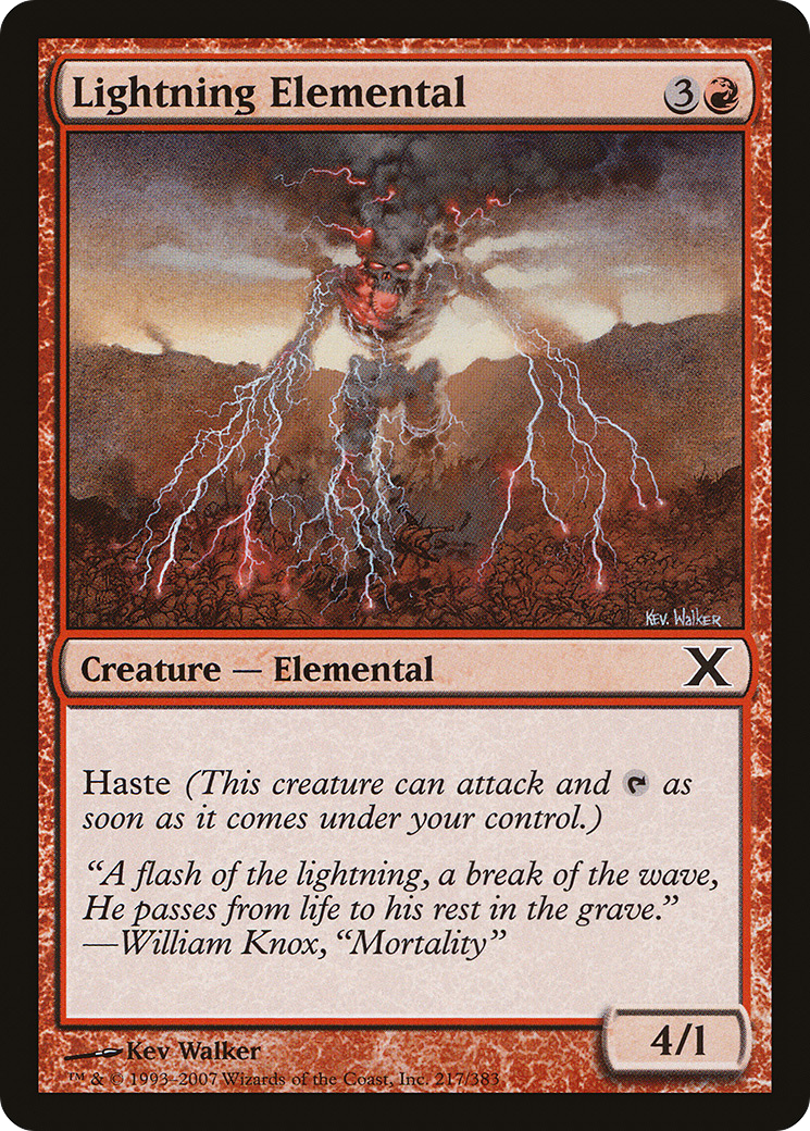 Lightning Elemental (10E) #217 [EN/N]