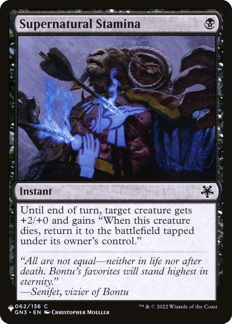 Supernatural Stamina (PLST) #GN3-62 [EN/N] s/o