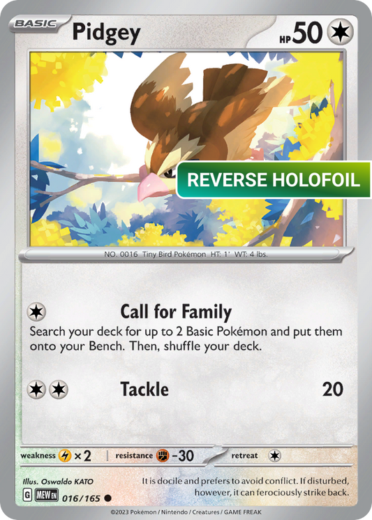 Pidgey (MEW) #016 [EN/R] s/o
