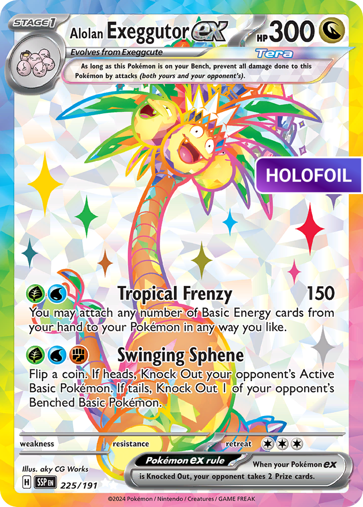 Alolan Exeggutor ex - 225/191 (SSP) #225 [EN/H]