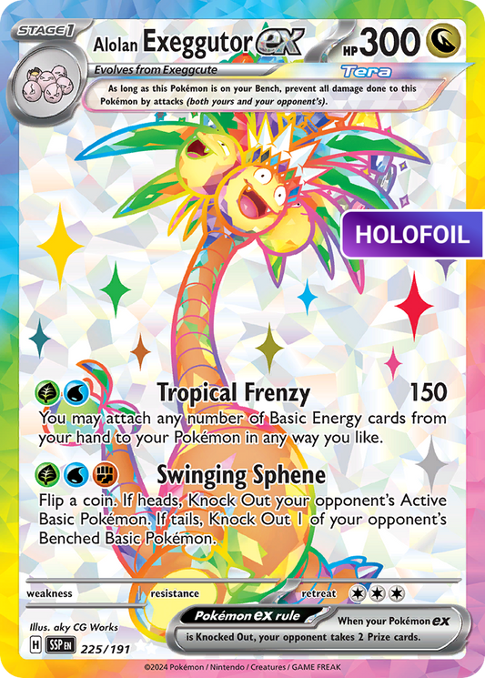 Alolan Exeggutor ex - 225/191 (SSP) #225 [EN/H]