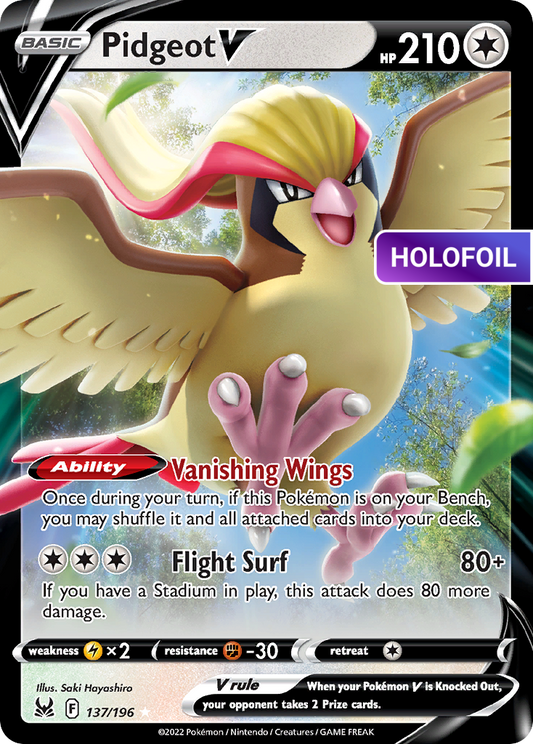 Pidgeot V (LOR) #137 [EN/H] s/o