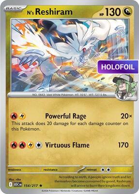 N's Reshiram (ASC) #154_V1 [EN/H] s/o