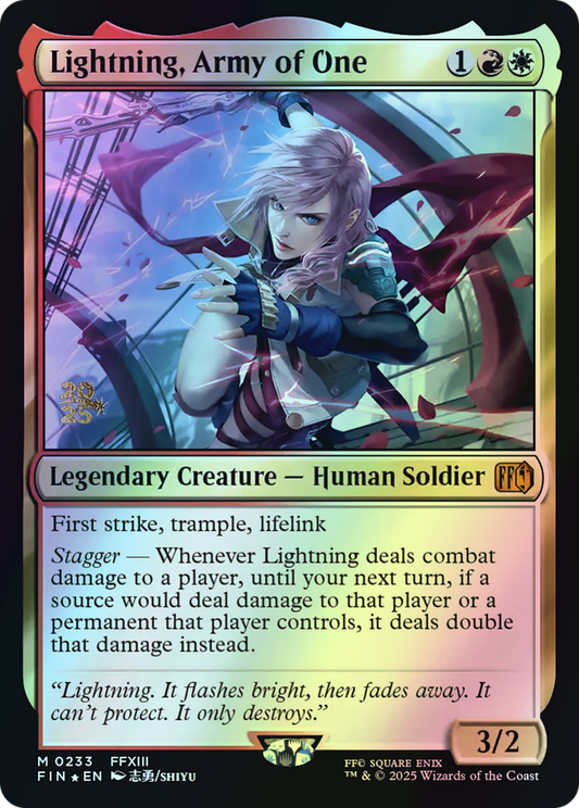 Lightning, Army of One (PFIN) #233s [EN/F] s/o