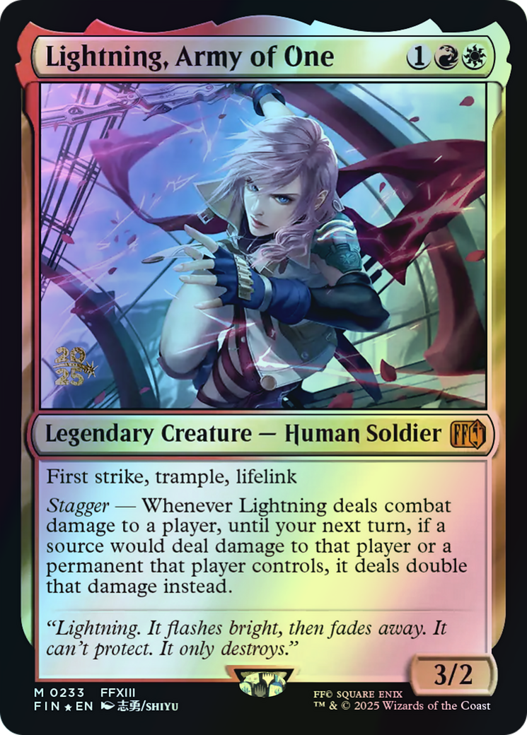 Lightning, Army of One (PFIN) #233s [EN/F] s/o