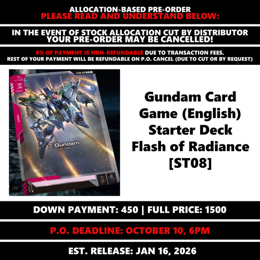 Gundam Card Game (English) Starter Deck Flash of Radiance [ST08] [SUBJECT TO ALLOCATION]