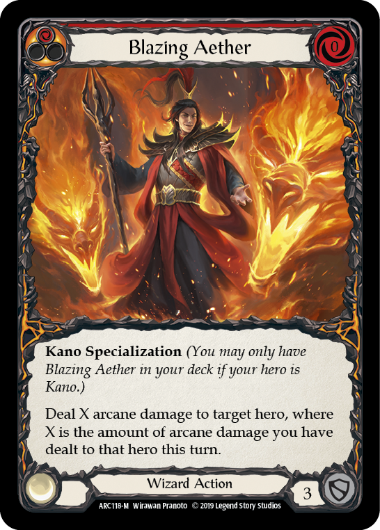 Blazing Aether - Red (ARC) #F-ARC118 [EN/N] s/o