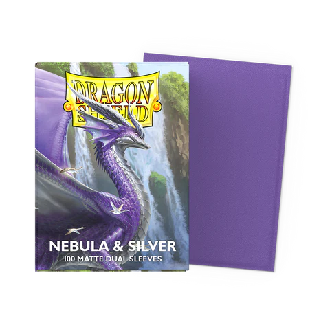 Dragon Shield Dual Matte Standard Sleeves - Nebula and Silver