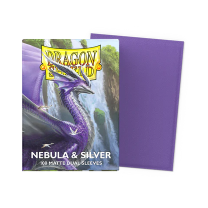 Dragon Shield Dual Matte Standard Sleeves - Nebula and Silver