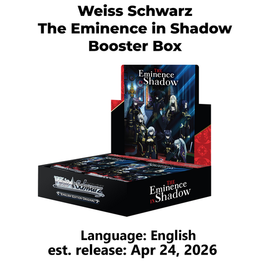 [PRE-ORDER] Weiss Schwarz (English Edition Original) The Eminence in Shadow [WSE-EIS-SX07-BP] Booster Box (12 Packs)