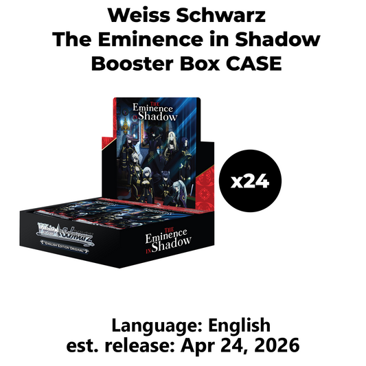 [PRE-ORDER] Weiss Schwarz (English Edition Original) The Eminence in Shadow [WSE-EIS-SX07-TD] Booster Box CASE (24x Boxes)