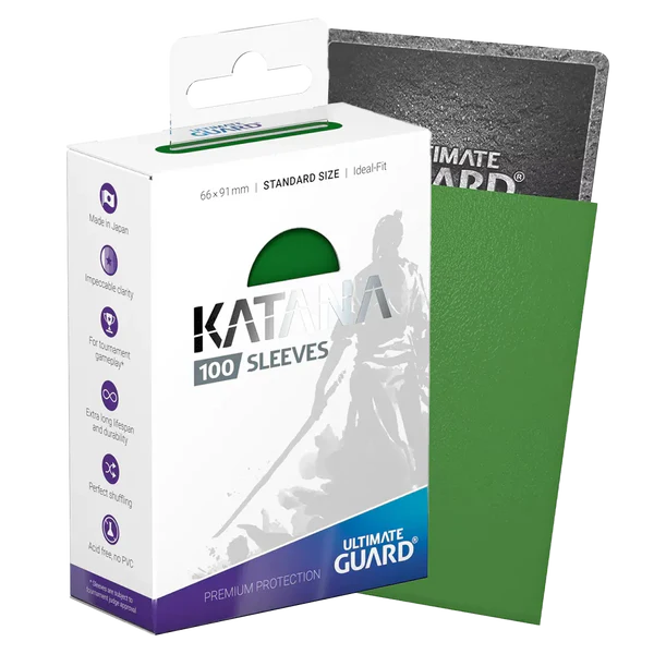 Katana 2019 Standard Size Sleeves - Green (100-Pack)