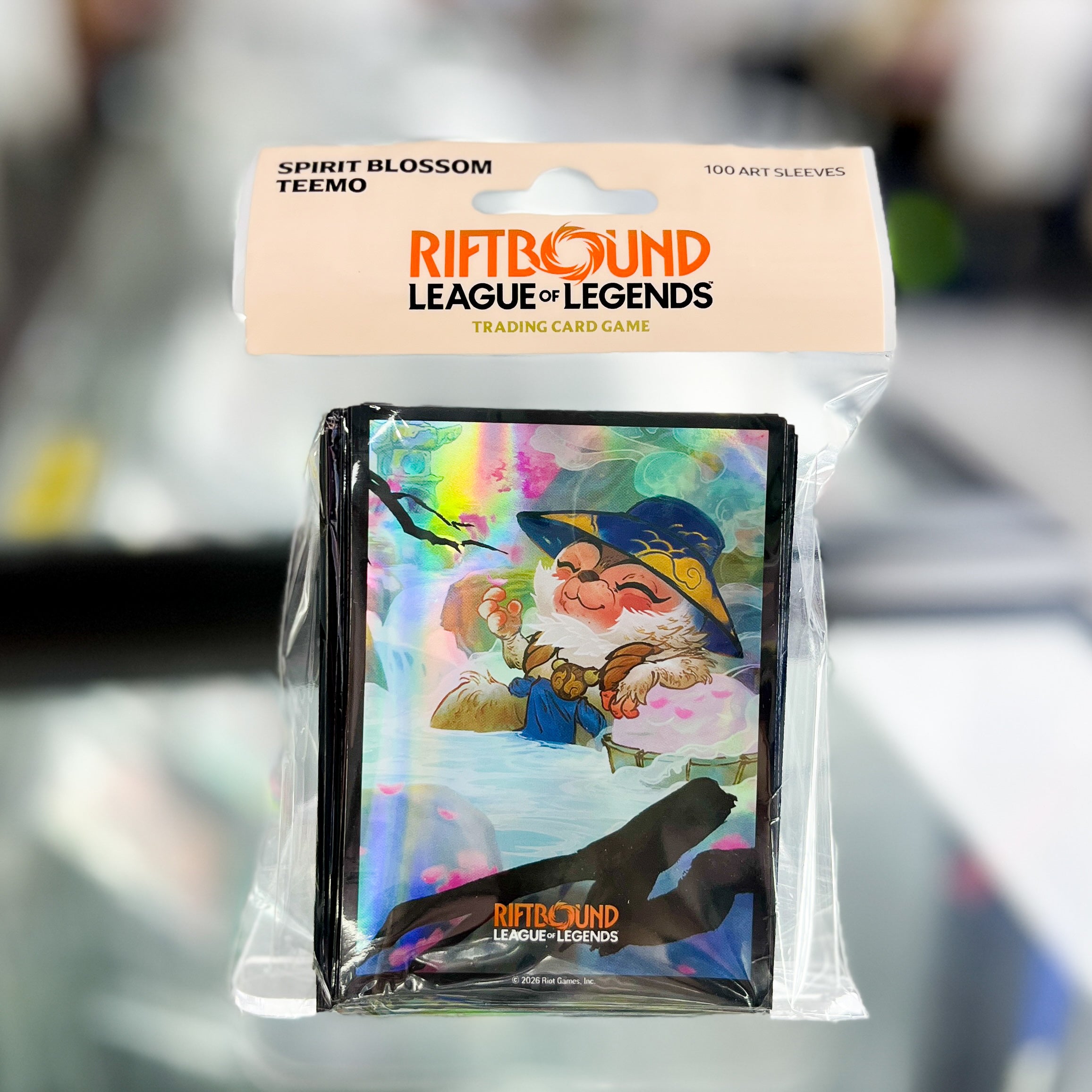 Riftbound Art Sleeves: Spirit Blossom Teemo - 100ct Card & Green Gate ...