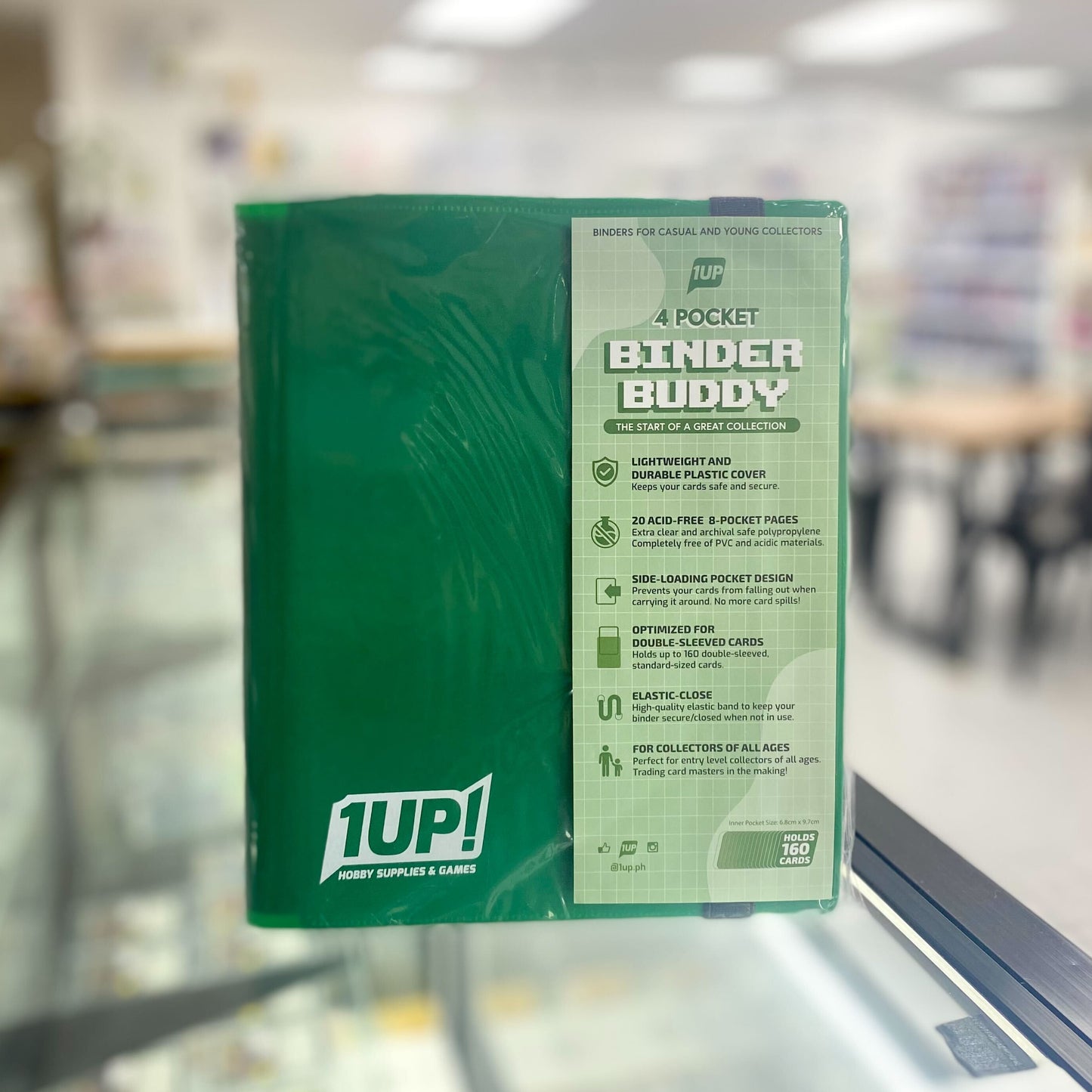 1UP 4-Pocket Strap Binder - Green