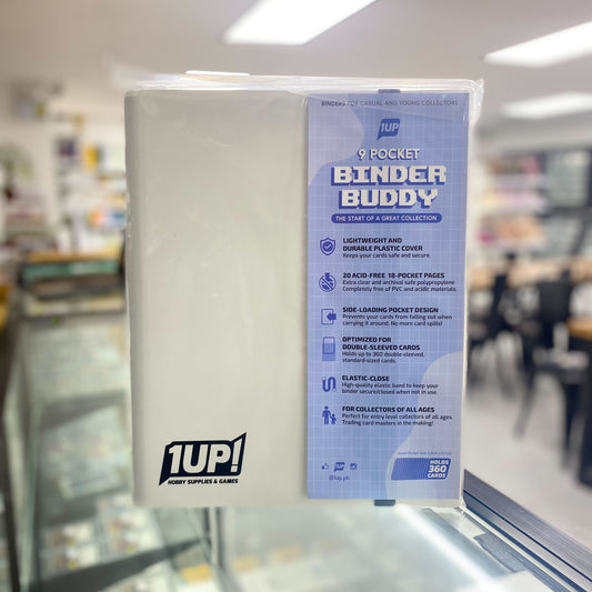 1UP 9-Pocket Strap Binder - White