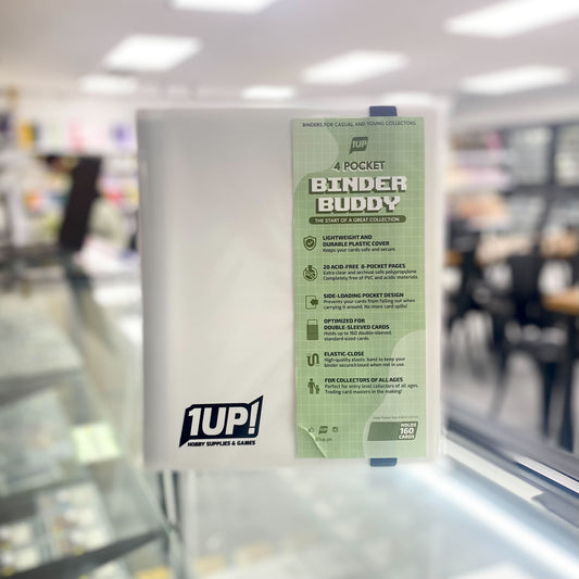 1UP 4-Pocket Strap Binder - White