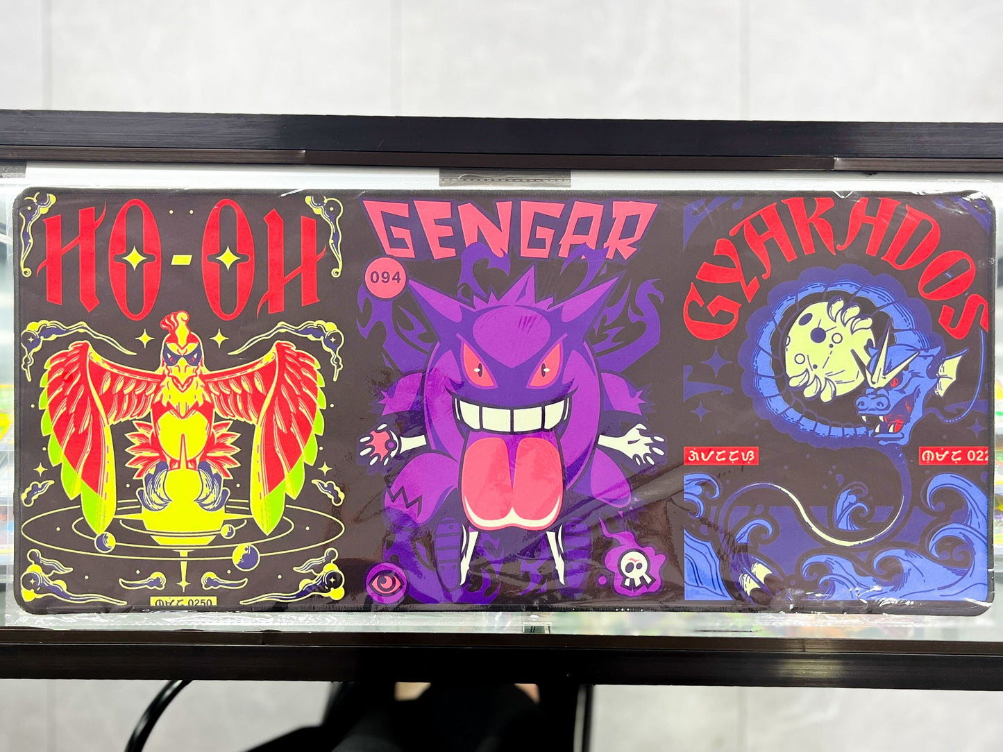 Pokemon: Ho-Oh, Gengar, and Gyarados Playmat