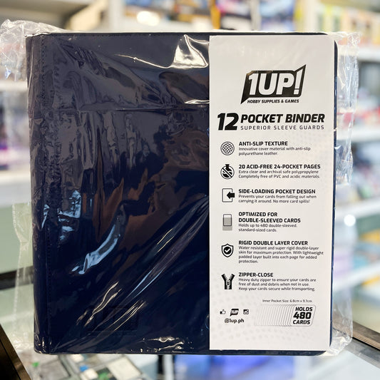 1UP 12-Pocket Zipper Binder - Navy Blue