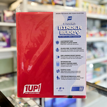 1UP 9-Pocket Strap Binder- Red