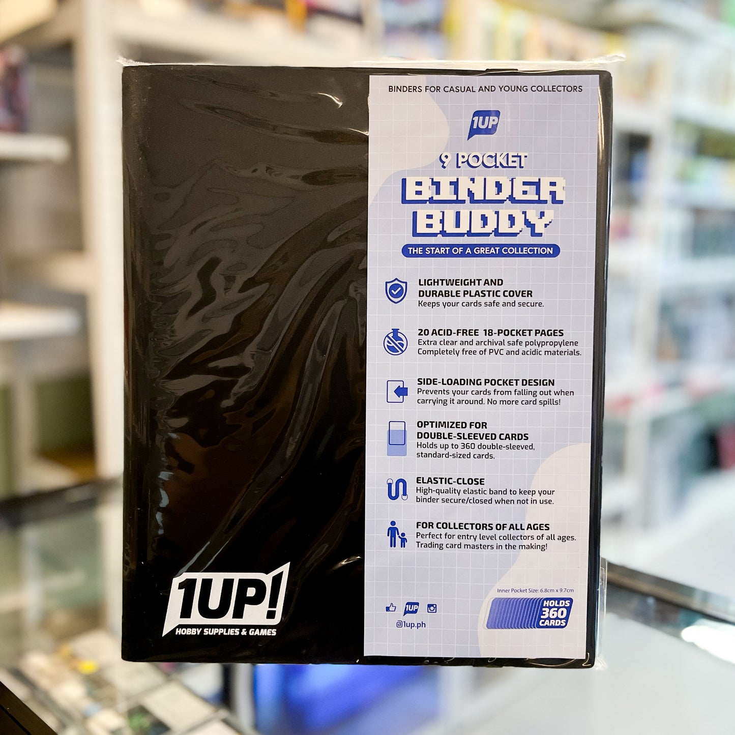 1UP 9-Pocket Strap Binder- Black