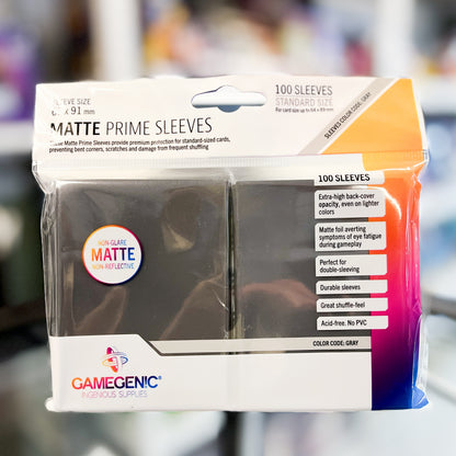 Gamegenic Prime Sleeves Matte:  Gray (100)