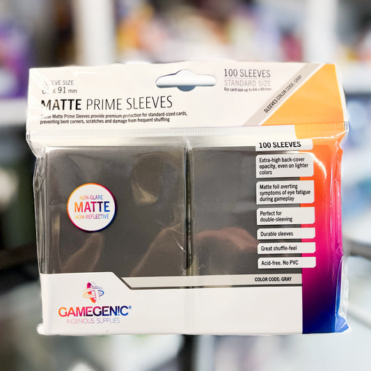 Gamegenic Prime Sleeves Matte:  Gray (100)