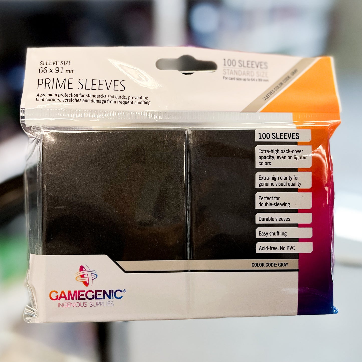 Gamegenic Prime Sleeves: Black (100)