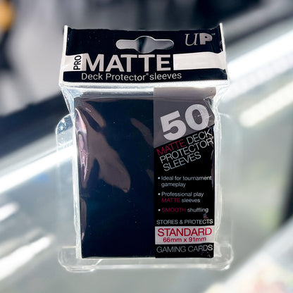Ultra PRO Matte Standard Deck Protector Sleeves 50ct - Black