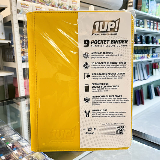 1UP 9-Pocket Zipper Binder-Yellow