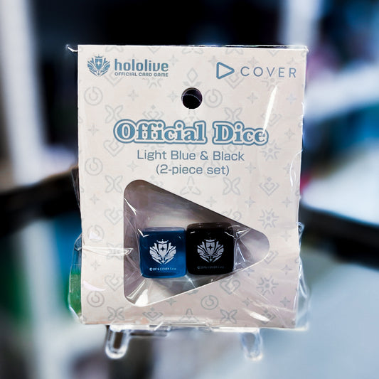 hololive OFFICIAL CARD GAME - Official Dice - Light Blue & Black (2-piece set)