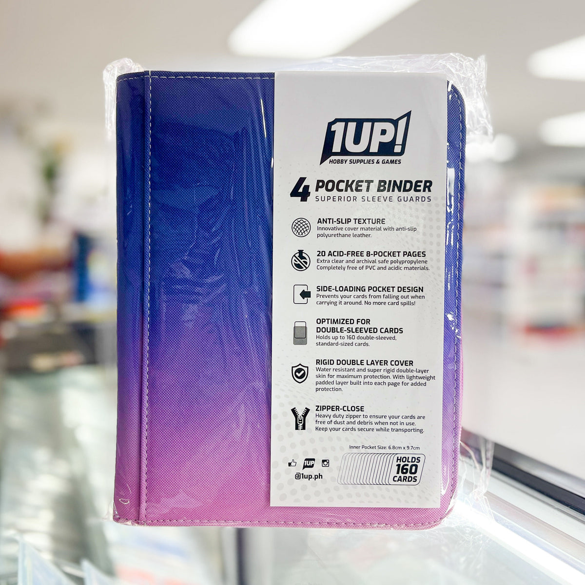 1UP 4-Pocket Gradient Zipper Binder - Twilight (Blue Purple)
