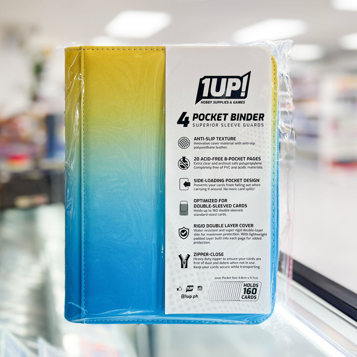 1UP 4-Pocket Gradient Zipper Binder - Daytime (Sky Blue)