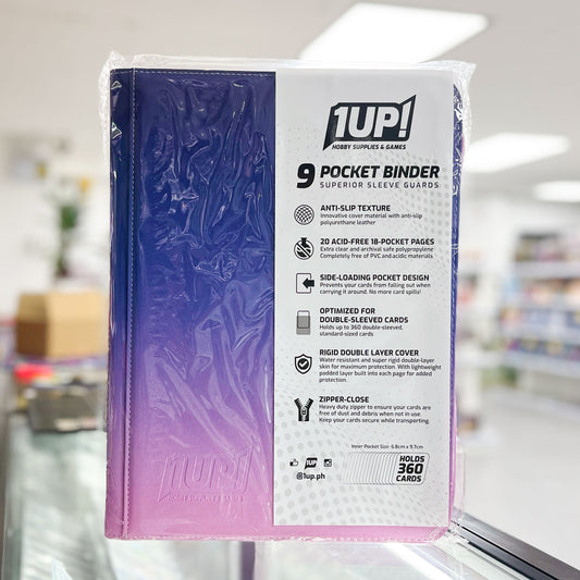 1UP 9-Pocket Gradient Zipper Binder - Twilight (Blue Purple)