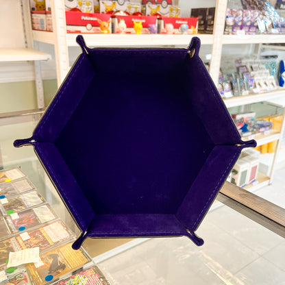 Hexagon Dice Tray Folding Blue