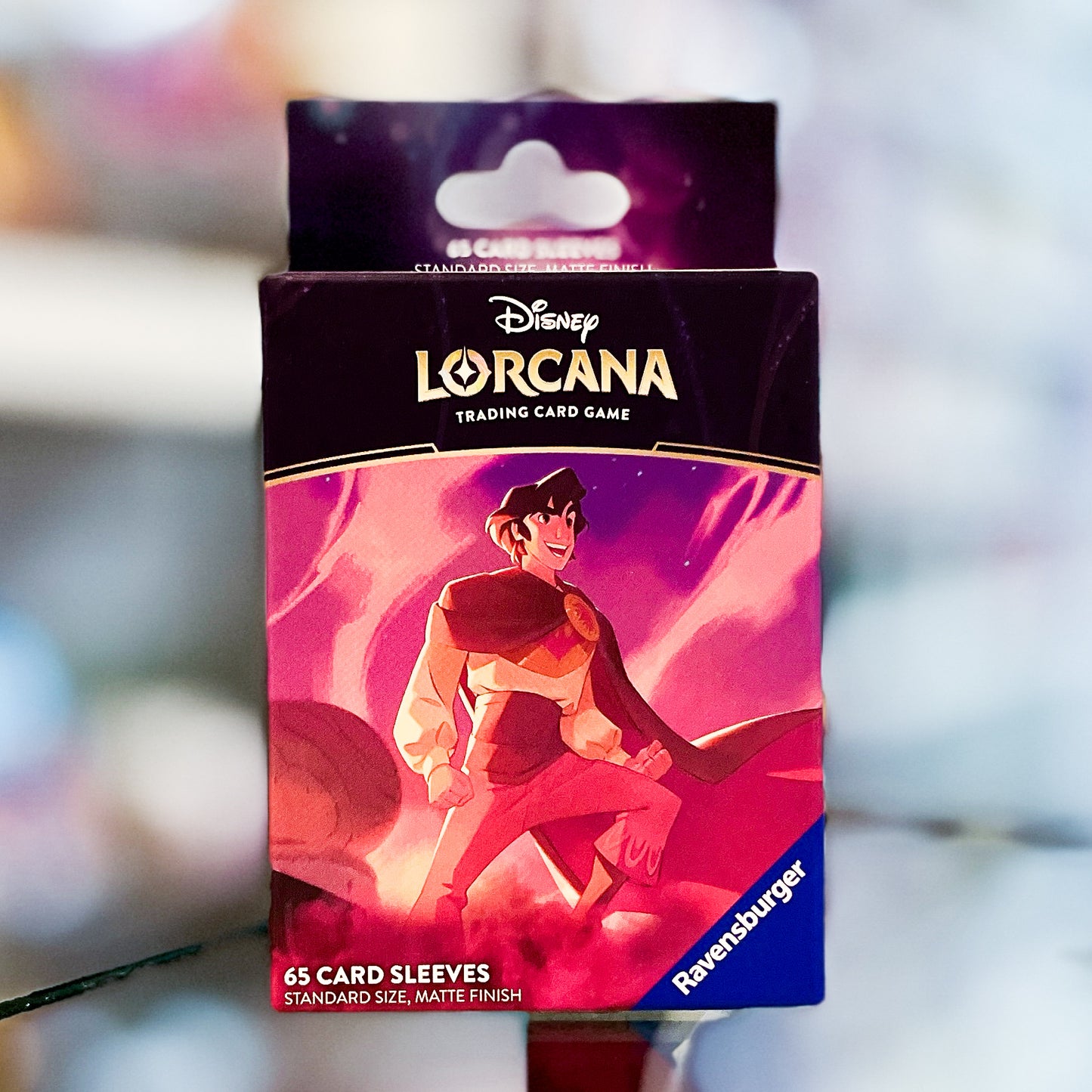 Lorcana TCG Card Sleeve Pack - Aladdin – Heroic Outlaw (65 Sleeves)