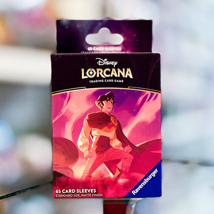 Lorcana TCG Card Sleeve Pack - Aladdin – Heroic Outlaw (65 Sleeves)