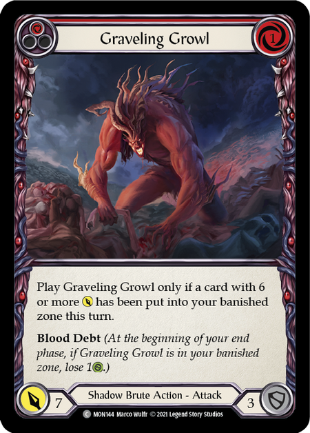 Graveling Growl - Red (MON) #F-MON144 [EN/N]