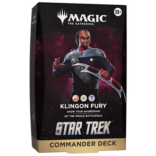 [PRE-ORDER] Magic: The Gathering x Star Trek - Commander Deck: Klingon Fury (est. arrival Nov. 18)