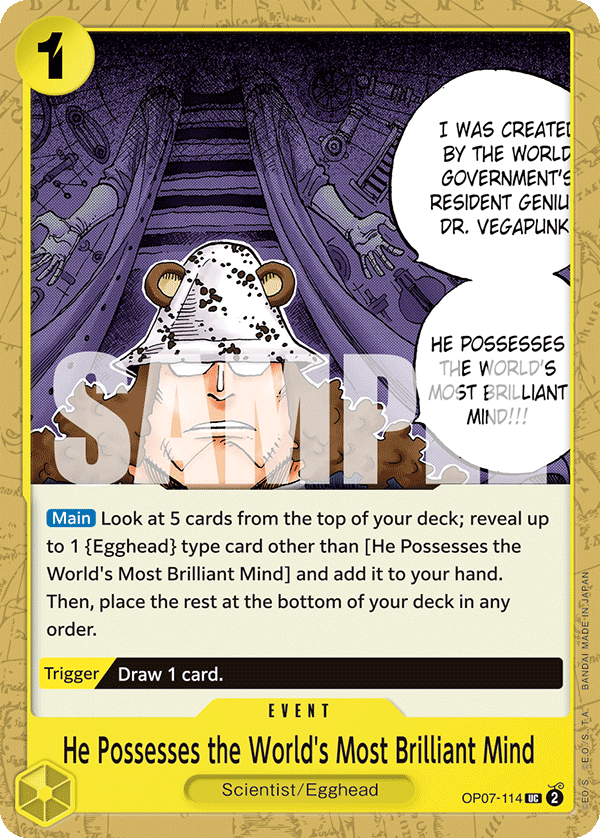He Possesses the World's Most Brilliant Mind (OP07-114) (OP-07) #OP07-114 [EN]