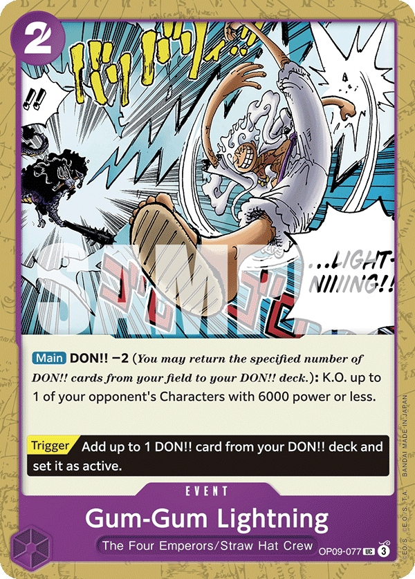 Gum-Gum Lightning (OP09-077) (OP-09) #OP09-077 [EN]