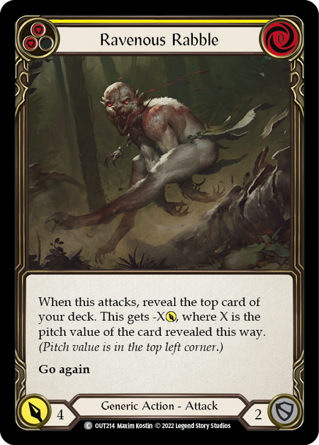 Ravenous Rabble - Yellow (OUT) #OUT214 [EN/N] s/o