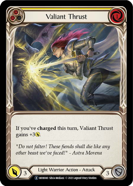 Valiant Thrust - Yellow (MON) #U-MON040 [EN/N]