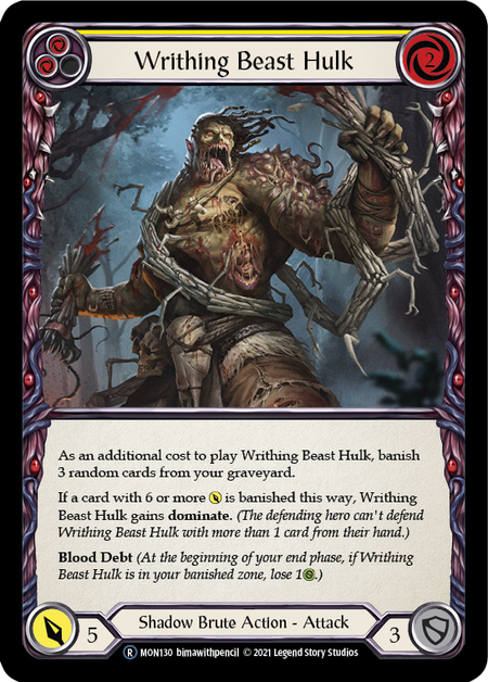 Writhing Beast Hulk - Yellow (MON) #U-MON130 [EN/N]